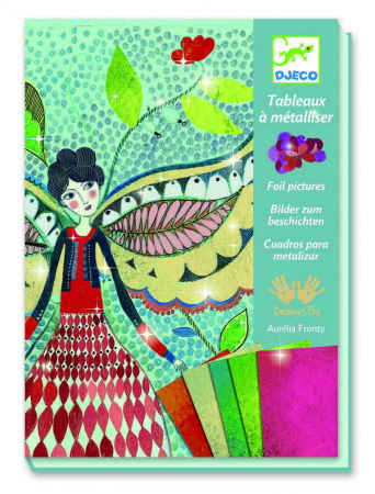 Ajándékok 10 éves gyerekeknek - Djeco-Atelier-cu-foite-metalice-Zana-licurici-Set-creativitate-si-indemanare