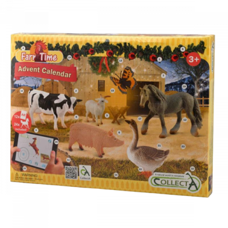 Játékok 2 éves kortól - Collecta Calendar de Craciun Advent Collecta cu figurine pictate manual Viata la ferma