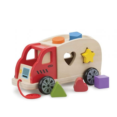 Jucarii 0-2 Ani - New-Classic-Toys-Camion-Shape-Sorter-cu-6-forme