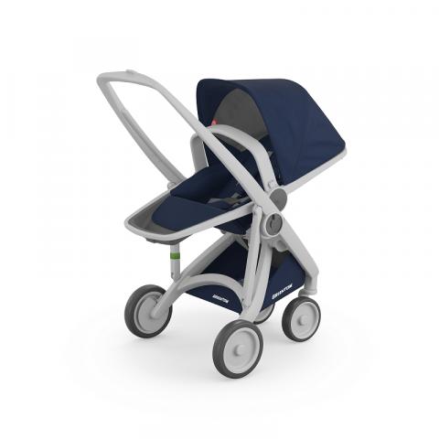 Játékok 0-12 hónaposoknak - Carucior, Greentom, Reversible, 100% Ecologic, Grey Blue