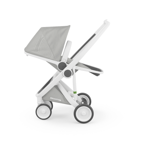 Játékok 0-12 hónaposoknak - Carucior, Greentom, Reversible, 100% Ecologic, White Grey