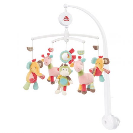 Jucarii muzicale bebelusi - Fehn-Carusel-muzical-mobil-Safari