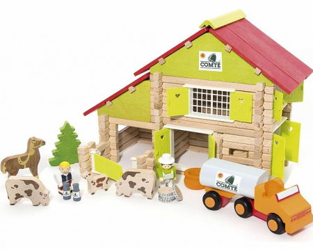 Jeu Jura - Jeu-Jura-Casuta-cu-camion-si-animale-180-piese