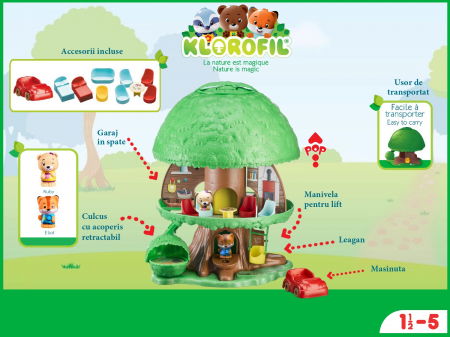 Halloween játékok - Pachet Casuta magica din copac si set de 7 figurine