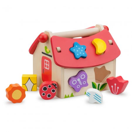 Jucarii 0-2 Ani - New-Classic-Toys-Casuta-Shape-Sorter-cu-forme