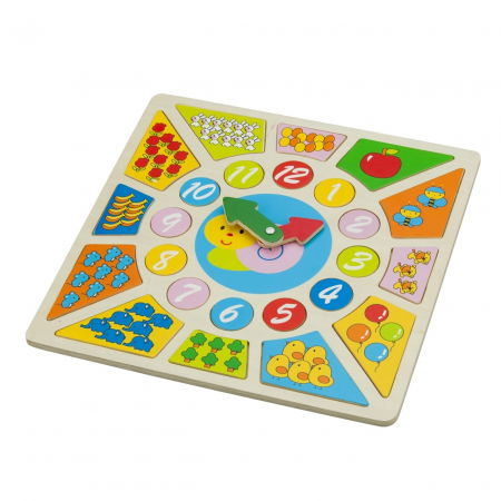 Montessori játékok - New-Classic-Toys-Ceas-educativ-din-lemn