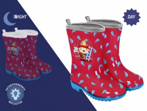 Első születésnapi ajándékok - Cizme de cauciuc Pompier cu margine reflectorizanta - marimi 30 31 Perletti