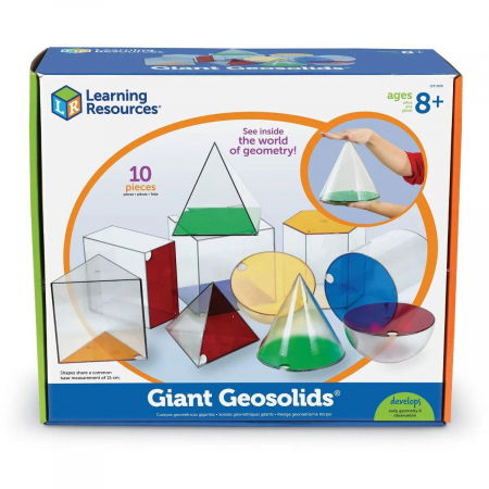 Játékok 6-8 éveseknek - Learning Resources-Corpuri geometrice gigant (10 piese)
