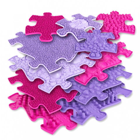 Első fogalmak játékok - Covoras ortopedic senzorial puzzle Set pentru fetite