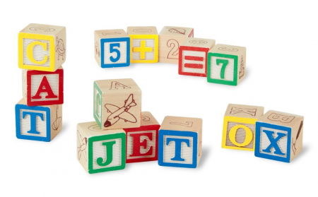 Építőkockák - Melissa-Doug-Cuburi-litere-si-numere-50-buc