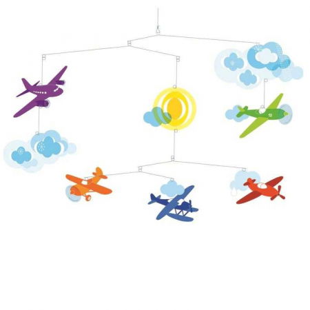 Accesorii bebelusi - Djeco Decoratii mobile camera copilului avioane Djeco