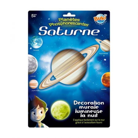 Jucarii sub 50 RON - Buki-France-Decoratiuni-de-perete-fosforescente-Planeta-Saturn
