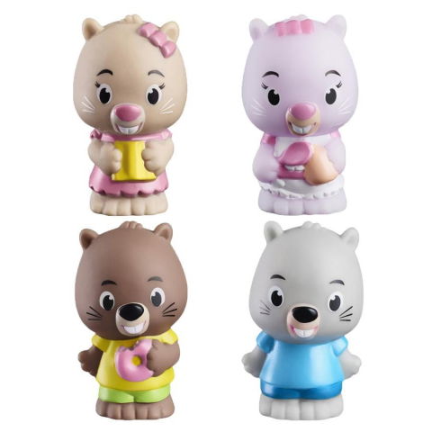 Ajándékok 2 éves gyerekeknek - Klorofil Familia de castori - Set figurine joc de rol