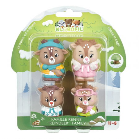 Ajándékok 2 éves gyerekeknek - Klorofil Familia de reni Renne - Set figurine joc de rol - Klorofil