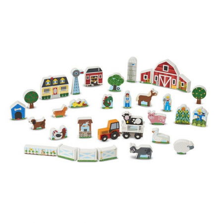 Minden játék - Melissa-Doug-Figurine-din-lemn-Ferma