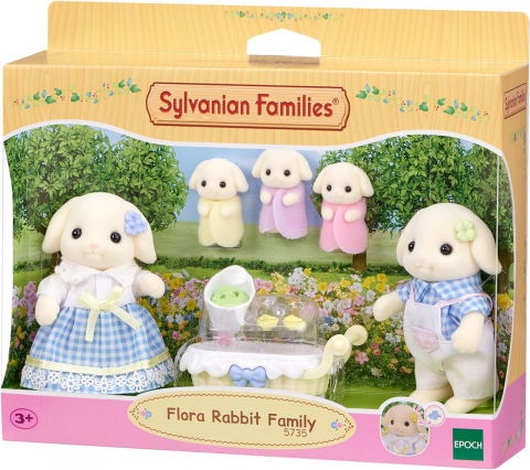 Mesemondás - Epoch -Figurine Sylvanian Families - Familia Iepurasilor Flora