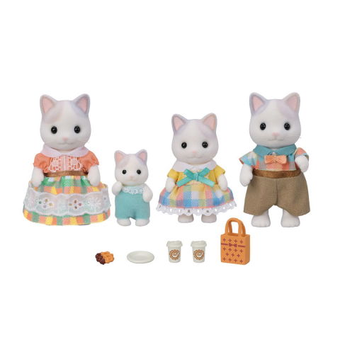 Mesemondás - Epoch -Figurine Sylvanian Families-Familia Pisicutelor Latte