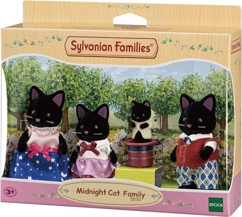 Játékok 3-5 éveseknek - Epoch -Figurine Sylvanian Families-Familia Pisicutelor Negre
