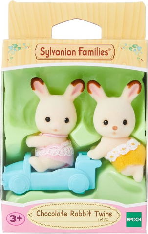 Mesemondás - Epoch -Figurine Sylvanian Families-Gemenii Iepurasi Chocolate