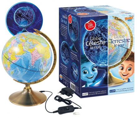 Jucarii +6 Ani - Buki France Glob terestru ziua - bolta cerului noaptea