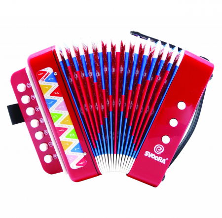Játékok 3-5 éveseknek - Svoora-Instrument muzical acordeon rosu, Svoora