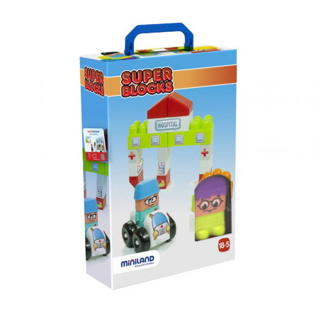 Jucarii +2 Ani - Miniland-Joc-constructii-tematic-Spital-Miniland