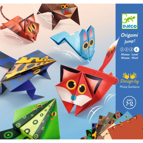 Oktató játékok - Joc creativ origami Animale saltarete, Djeco