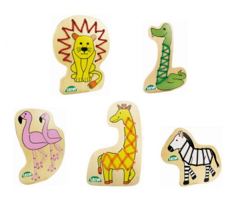 Kreativitást fejlesztő játékok - Joc creativitate si indemanare Lena Puzzle cu Siret modele asortate