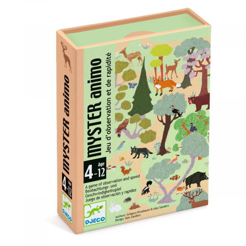 Ajándékok 4 éves gyerekeknek - Kártyajáték Myster animo, Djeco