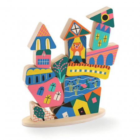 Építő készletek - Djeco Joc de constructie si echilibru Ze Stakaboom Djeco