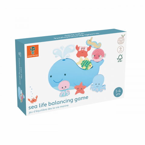 Baba ajándékok - Orange Tree Toys-Joc de echilibru din lemn cu fauna marina, Orange Tree Toys