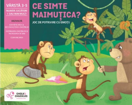 Társasjátékok - Chalk-and-Chuckles-Joc-de-potrivire-Ce-simte-maimutica-