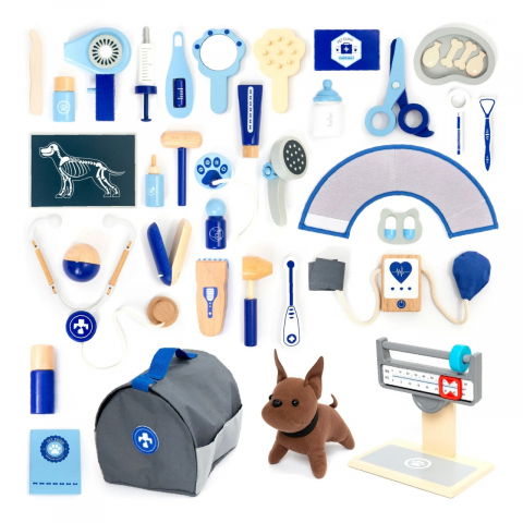 Cadou copii 3 ani - UMU Toys-Joc de rol La medicul veterinar albastru, UMU Toys