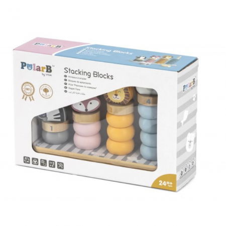 Játékok 0-2 éves korig - New Classic Toys Joc de stivuire Numaratoarea Animalutelor PolarB