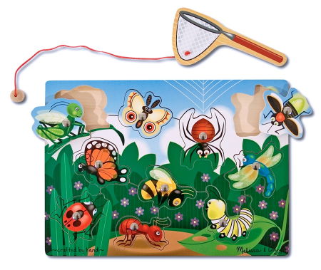 Klasszikus kirakós - Melissa-Doug-Joc-din-lemn-magnetic-Prinde-insectele