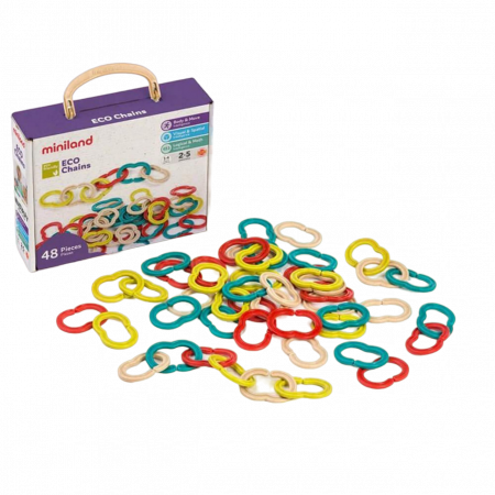 Ügyességi játékok - Miniland-Joc educativ de indemanare si secventiere cu zale ECO