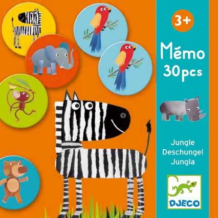 Állatfigurák játékok - Djeco-Joc-memorie-animale-din-jungla