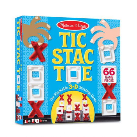 Ügyességi játékok - Melissa-Doug-Joc-X-si-O-3D-Tic-Stac-Toe