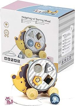 Játékok 1-3 éveseknek - New Classic Toys Jucarie de tras roata sortator forme geometrice Arici PolarB