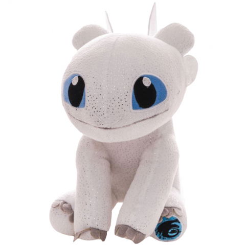 Jucarii 0-1 ani - Jucarie din plus Light Fury cu aripi fluorescente, Dragons, 34 cm