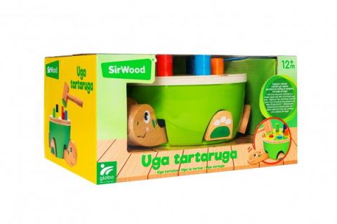 Első fogalmak játékok - Jucarie testoata din lemn Globo cu ciocan