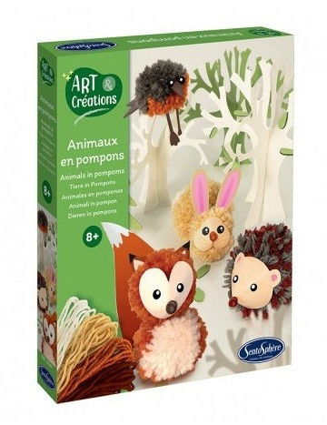 Ajándékok 12 éves gyerekeknek - Sentosphere Kit Creativ Animale cu Pompoane