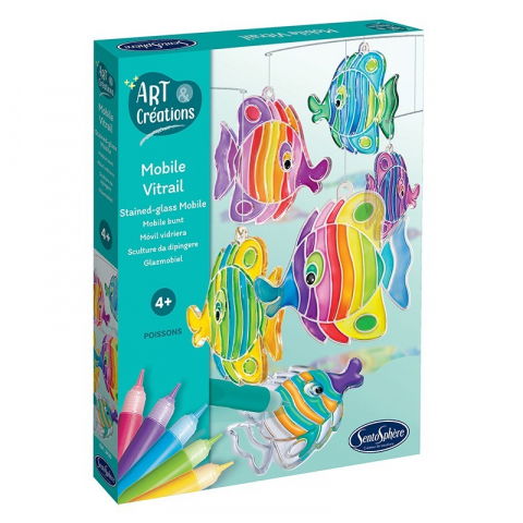 Jucarii Creativitate - Sentosphere Kit Creativ Mobil Vitralii Peste