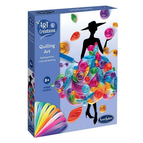 Ajándékok 7 éves gyerekeknek - Sentosphere Kit Creativ Quilling Rochite