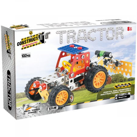 Ajándékok 7 éves gyerekeknek - Construct It-Kit STEM Tractor, nivel incepator