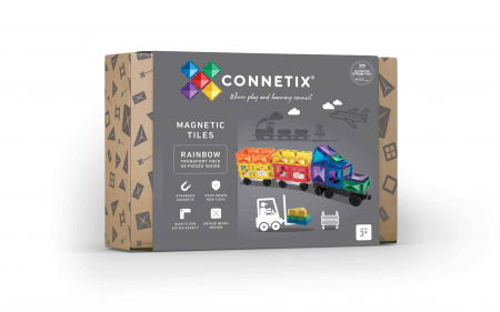 Formák és válogatás - Connetix Magnetic Tiles Set constructie magnetic 50 piese masinute