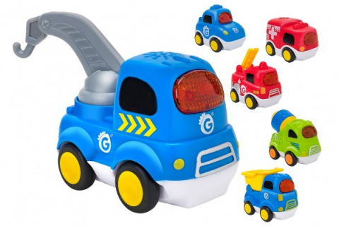 Játékok 0-12 hónaposoknak - Masinuta bebe Globo Vitamina G cu sunete si lumini 12 cm