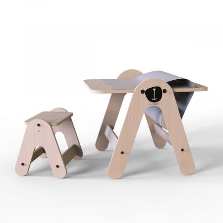 Baba kiegészítők - MamaToyz Masuta si tabla 2 in 1 cu scaunel Massam Ursulet MamaToyz