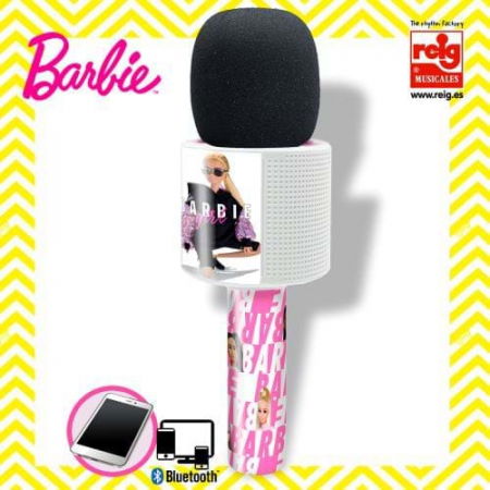 Jucarii interactive - Reig Musicales-Microfon cu conexiune bluetooth Barbie