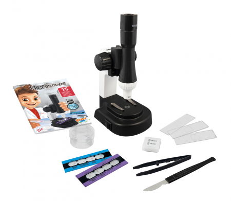 Ajándékok gyerekeknek - Buki-France-Microscop-15-experimente-NEW